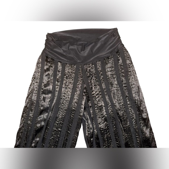 The COOLEST Nina Piu Y2K Pants. Black Semi Sheer Striped Pants Size Small. - Picture 5 of 9